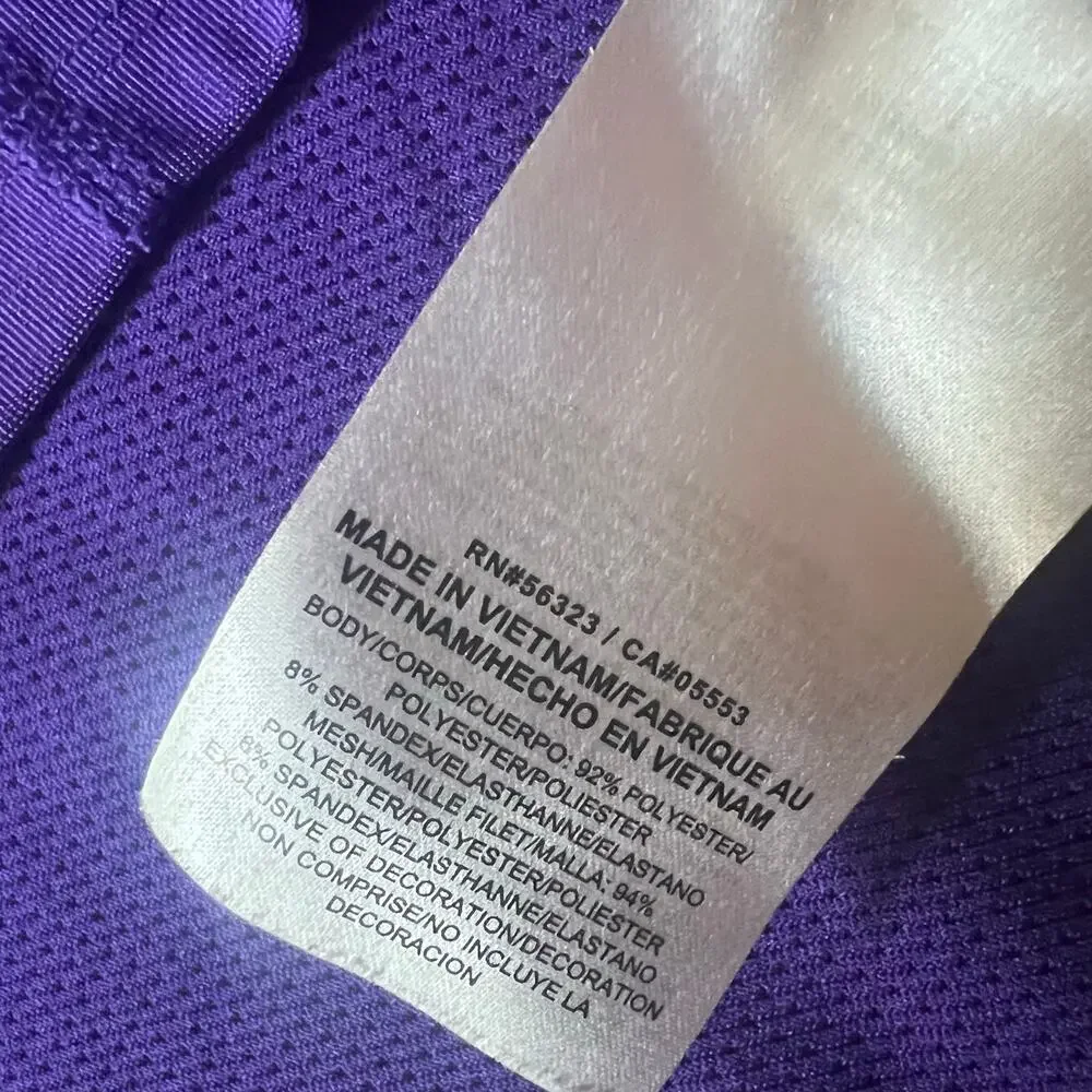 Purple Nike Sleeveless Dri-Fit Jersey Style Tank Top Size Small